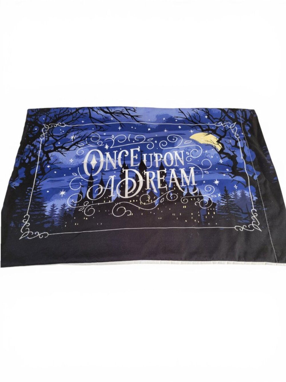 Once Upon a Dream | Soft Pillow Case | Blue/Black | Standard Size